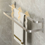 Modern Bathroom Accessories Set Silver Bathroom Shelf Towel Holder Bathroom Accessories Kit