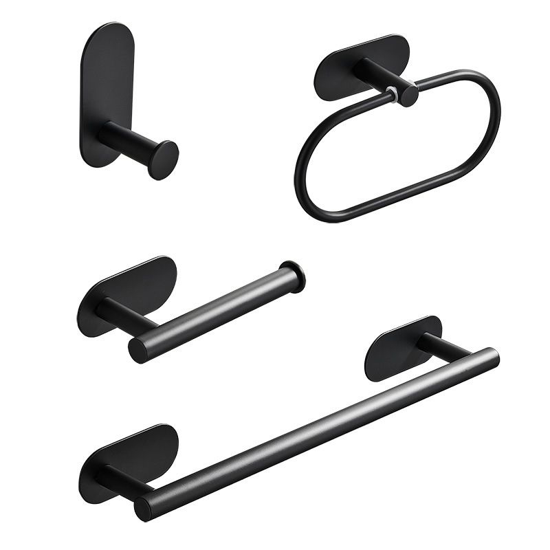4-piece traditional bathroom hardware set with towel ring/paper holder & bath towel hook