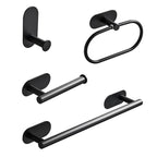 4-piece traditional bathroom hardware set with towel ring/paper holder & bath towel hook