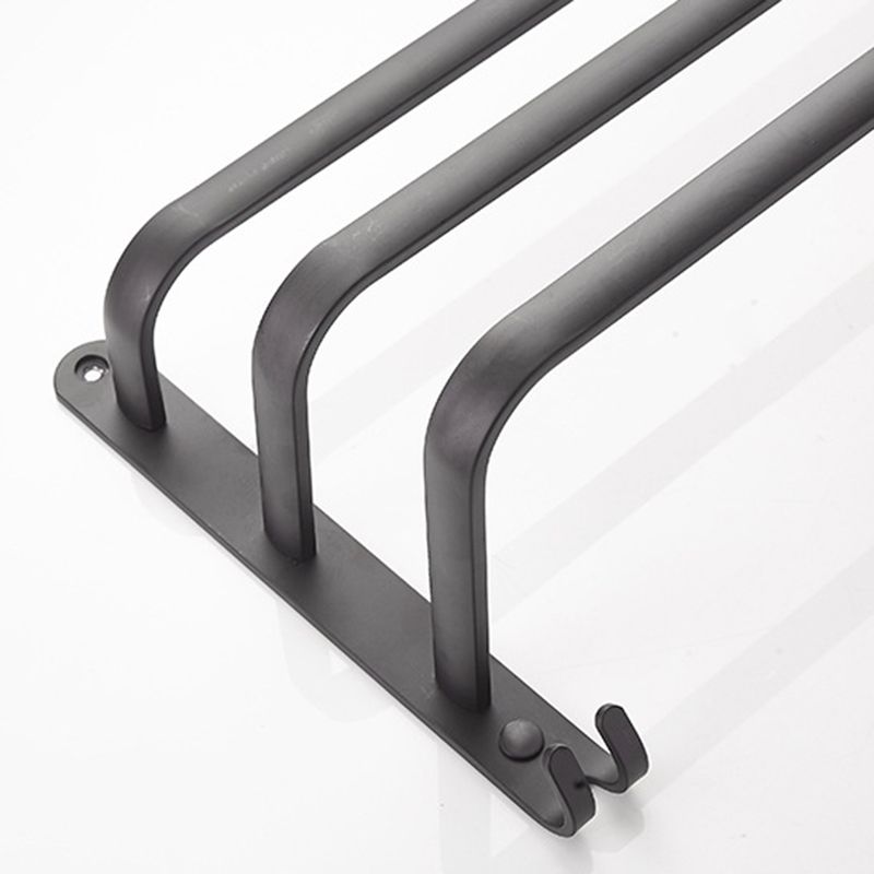 Modern black aluminum bathroom accessory set towel bar bathroom fittings