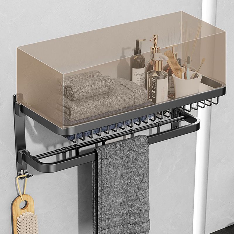 Minimalist black bathroom accessory set paper holder towel bar bathroom hardware set