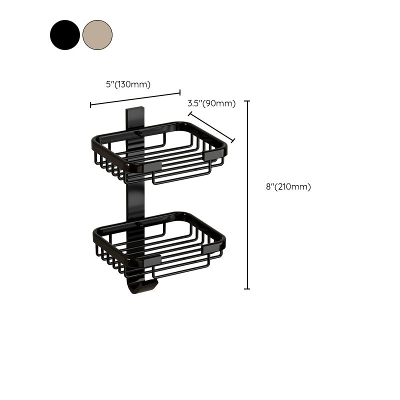 Modern Bathroom Accessory Set Shelf Black/Silver/Grey Bathroom Accessories Set