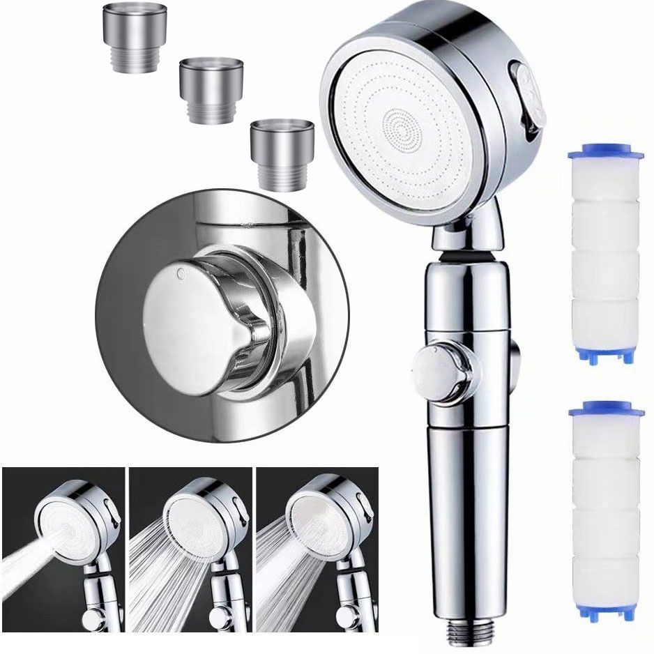 Modern Handheld Supercharged Showerhead Round 3 Setting Spray Head