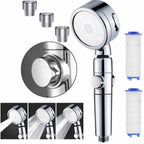 Modern Handheld Supercharged Showerhead Round 3 Setting Spray Head
