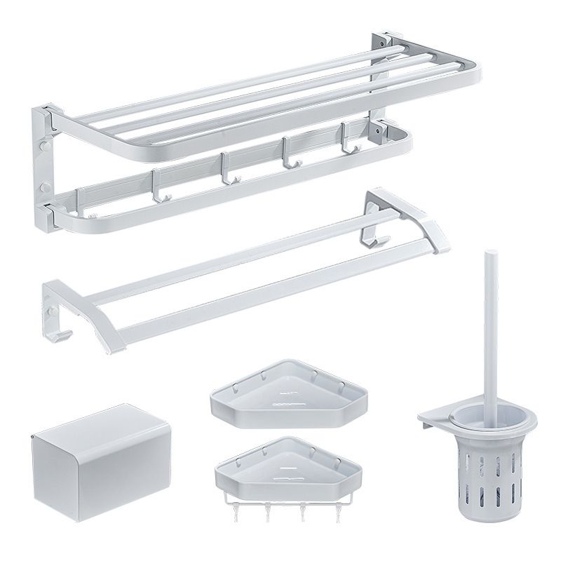 Modern Bathroom Accessory Set Towel Bar Bathroom Shelf White Bathroom Accessory Set
