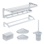 Modern Bathroom Accessory Set Towel Bar Bathroom Shelf White Bathroom Accessory Set