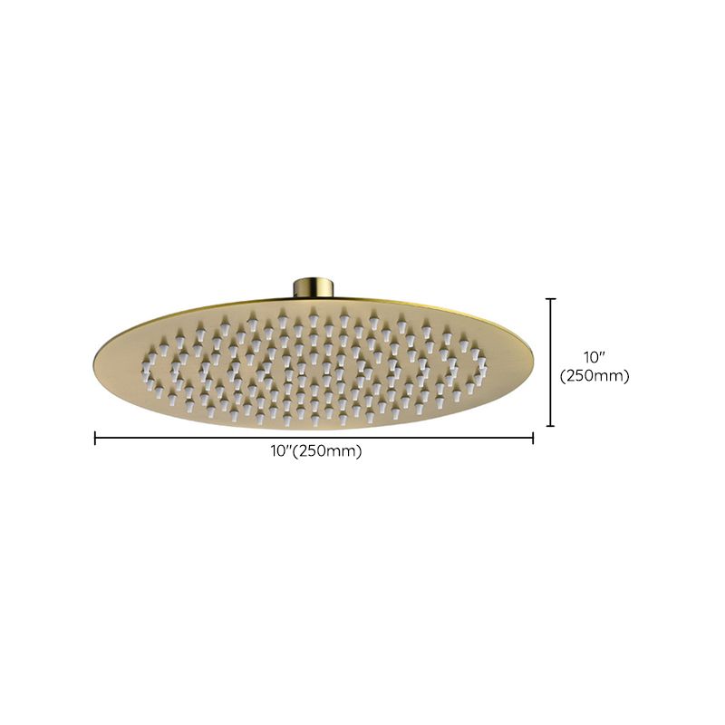 Polished brass round fixed shower head stainless steel wall mounted shower head