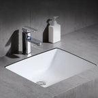 Modern Under-Mount Sink Oval Porcelain with Pop-Up Drain Sink