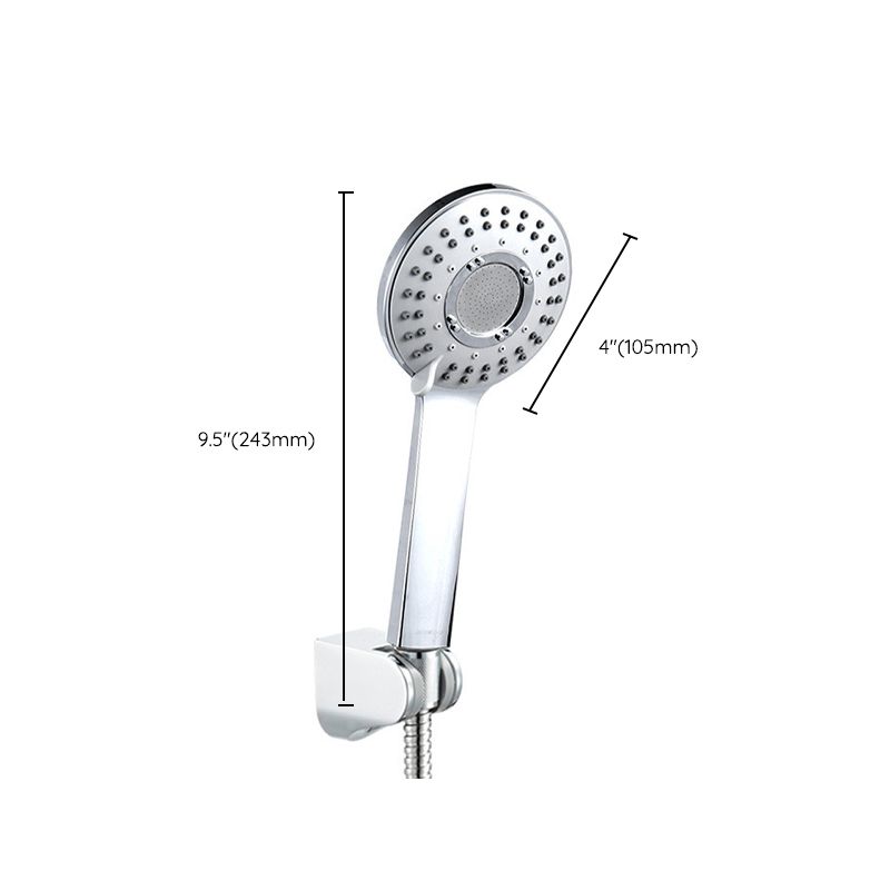 Modern Style Round Handheld Shower Bathroom Metal Wall-Mounted Hand Shower