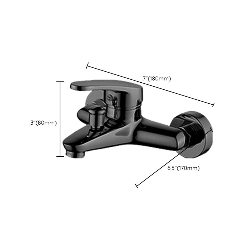Contemporary Bath Filler Trim Wall Mounted Fixed Bath Fitting