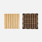 7-Slat Square Wood Terrace Tiles Laying Pattern Outdoor Terrace Tiles