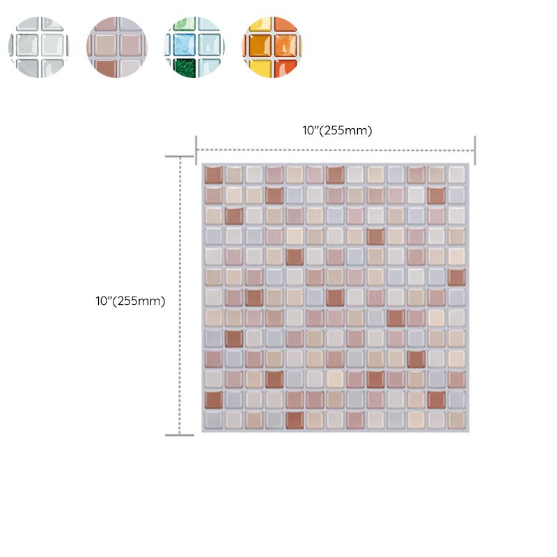Peel and Stick PVC Tile Kitchen Waterproof Mosaic Backsplash Wall Tile