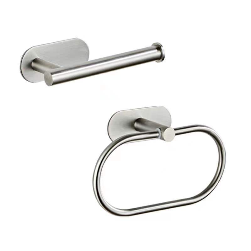 Metal Bathroom Set 4-piece Modern Style Bathroom Fixtures Set