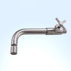 Contemporary Wall-Mounted Bathroom Faucet Cross Handles Stainless Steel Faucet