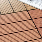 Classic wooden tiles for garden patio flooring to lay
