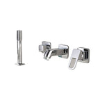 Wall Mounted Faucet Brass Lever Handle Bathroom Faucet Hand Shower