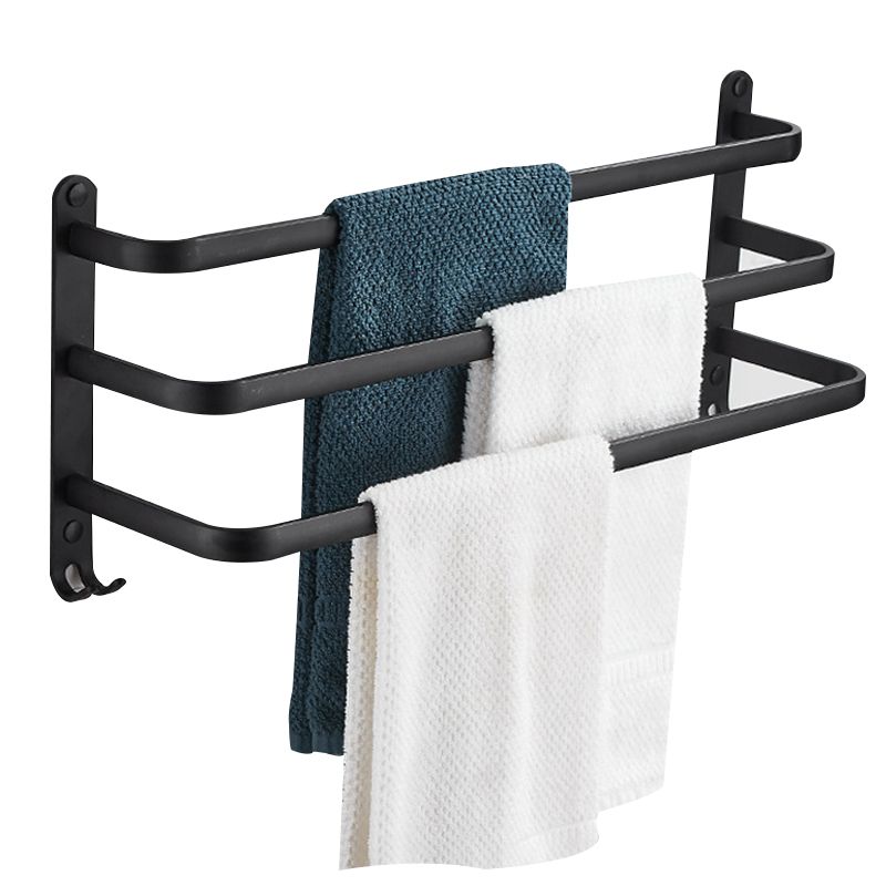 Modern black aluminum bathroom accessory set towel bar bathroom fittings