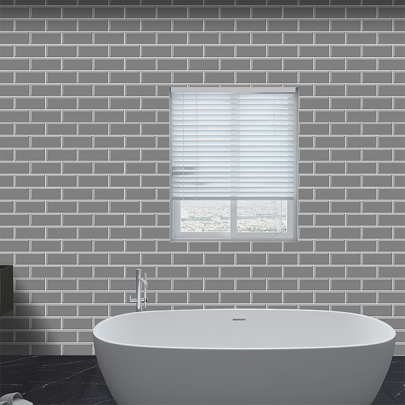 Tile Peel & Stick Rectangle Waterproof Solid Plastic Peel & Stick Subway Tile for Shower