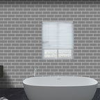 Tile Peel & Stick Rectangle Waterproof Solid Plastic Peel & Stick Subway Tile for Shower