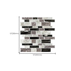 12"x 12" Resin Mosaic Tiles Square Self-Adhesive Tiles for Backsplash & Wall Tile