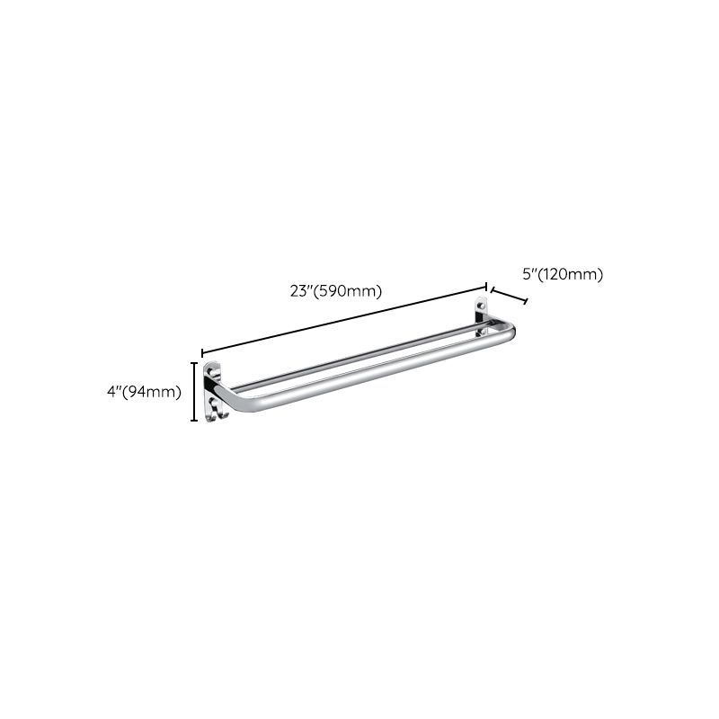 Chrome Modern Bathroom Hardware Set Stainless Steel Towel Hook/Towel Rail & Bathroom Shelf