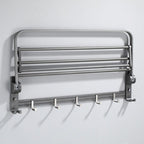 Contemporary Gray Bathroom Hardware Set Bathroom Shelf/Towel Bar Including Bathroom Set