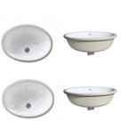 Modern Under-mount Sink Oval Porcelain with Pop-Up Drain Sink