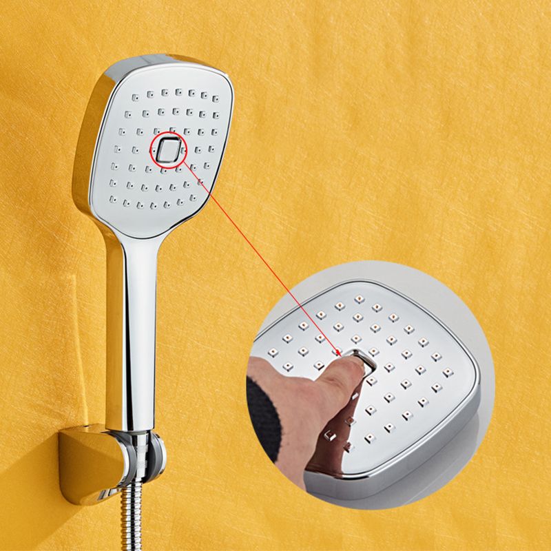 Square Handheld Shower Head Modern Wall Mounted Handheld Shower Head