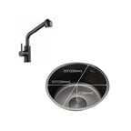 Kitchen Sink Round Single Bowl Color and Scratch Resistant Under-mounted Stainless Steel Kitchen Sink