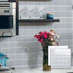 White Mosaic Peel & Stick Tile Waterproof Kitchen Backsplash Wallpaper