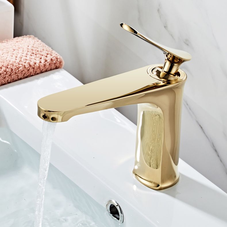 Luxury 1 Handle Sink Bathroom Faucet Round Brass Sink Faucet with Water Hose