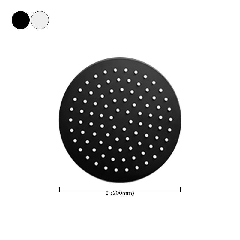 Black round fixed shower head Modern design wall-mounted shower head