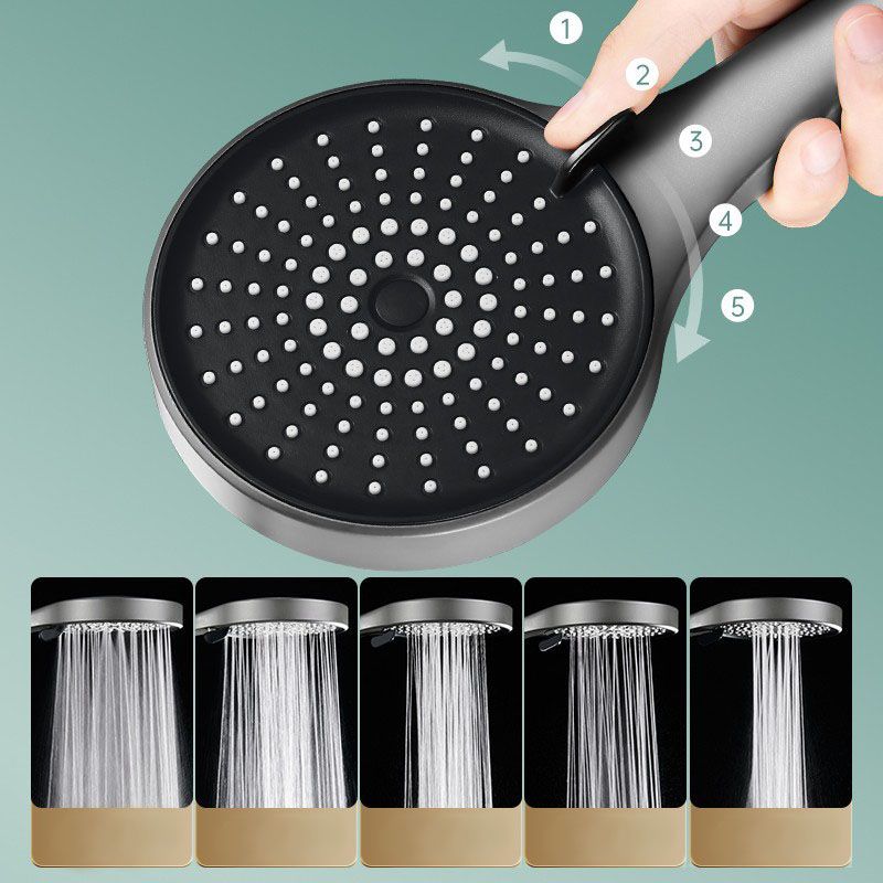 Plastic Hand Shower Round Handheld Showerhead with Self-Cleaning