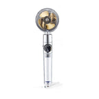 Round shower head adjustable water flow handheld shower head with water filtration