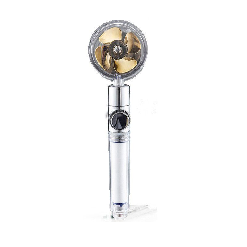 Round shower head adjustable water flow handheld shower head with water filtration