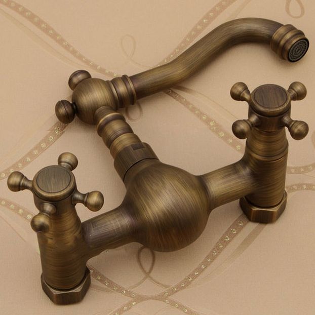 Traditional Wall-Mounted Copper Clawfoot Bathtub Faucet Trim Low Arc Clawfoot Bathtub Faucet