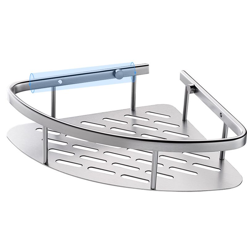 3-piece modern bathroom accessory set aluminum bathroom shelf in silver