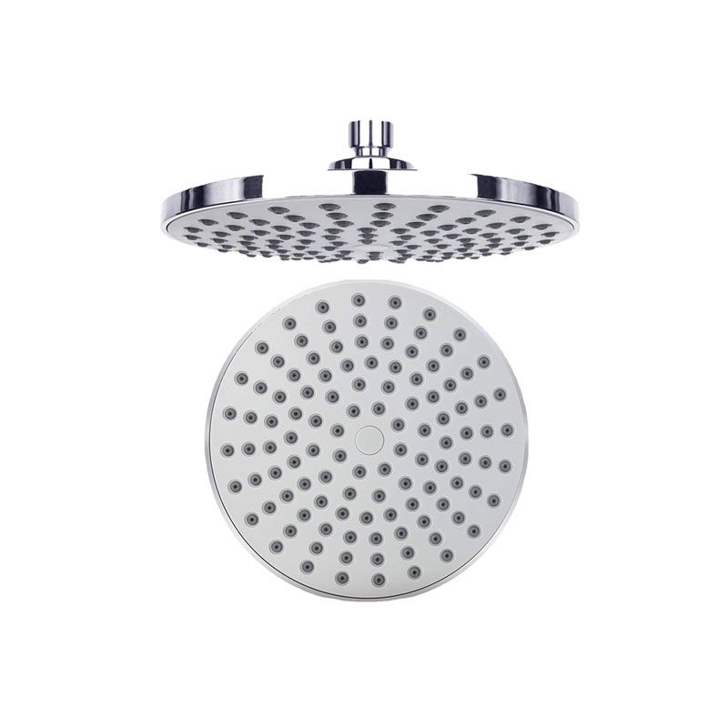Contemporary Fest Shower Head Round Shower Head Combo in Silver