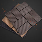 Modern plastic wood laminate decking outdoors, mold-resistant laminate