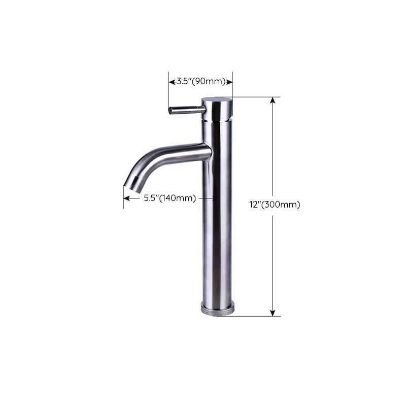 Modern Silver Washbasin Mixer Single Lever Bathroom Faucet with Lever Handle