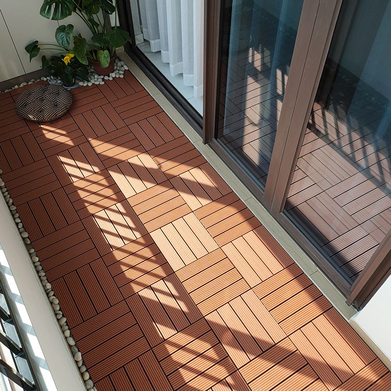 11 Pack 12" X 12" Square Deck/Patio Tiles Snap Fit for Outdoor Patio Tiles