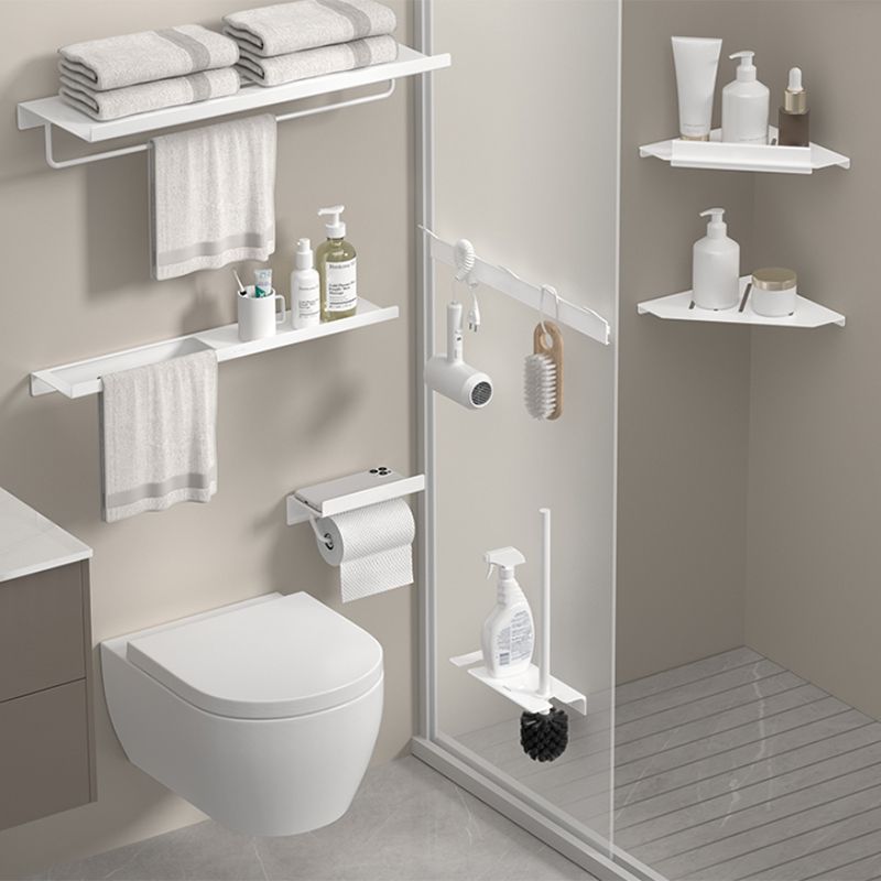 Modern White Bathroom Accessory Set Bathroom Shelf Paper Holder Bathroom Accessory Kit