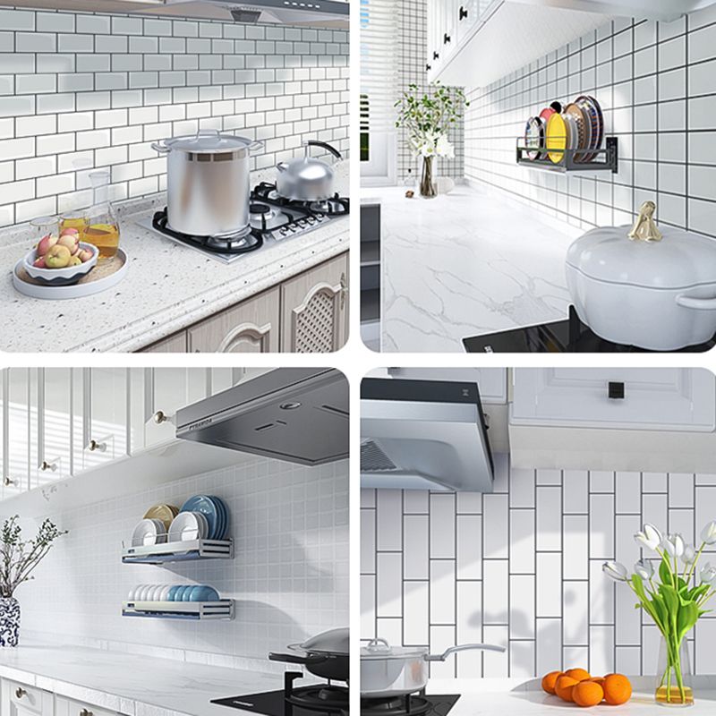 Peel and Stick Subway Tiles Waterproof Plastic Tile Rectangular Peel & Stick Tile for the Kitchen