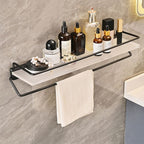 Metal and acrylic bathroom accessories as a single piece or in a set in black