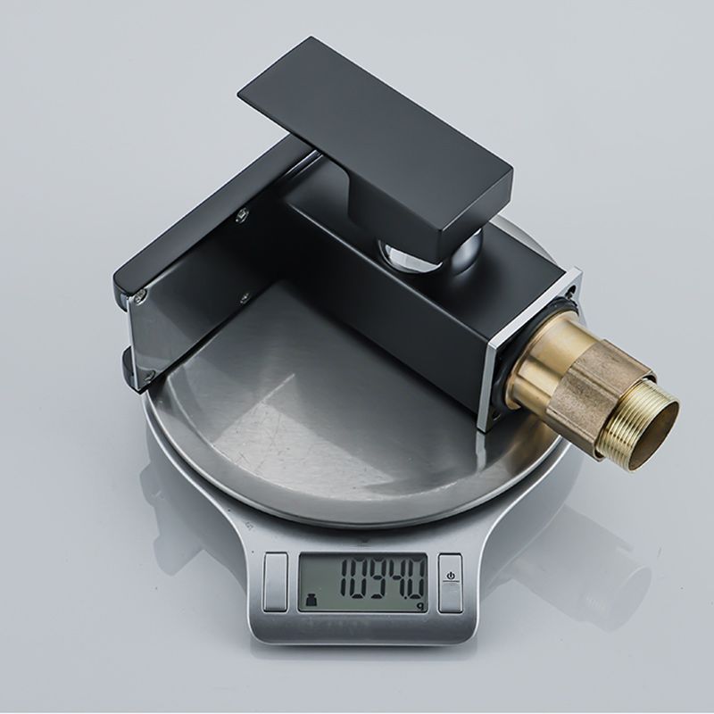 Waterfall basin mixer tap square lever handle with LED three-color light