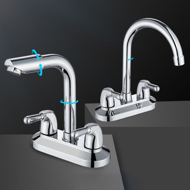 2-Handle Modern Vessel Sink Faucet Three-Way Bathroom Faucet