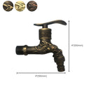 Vintage Classic Basin Mixer Zinc Single Lever Dragon Engraving Wall Mounted Tap