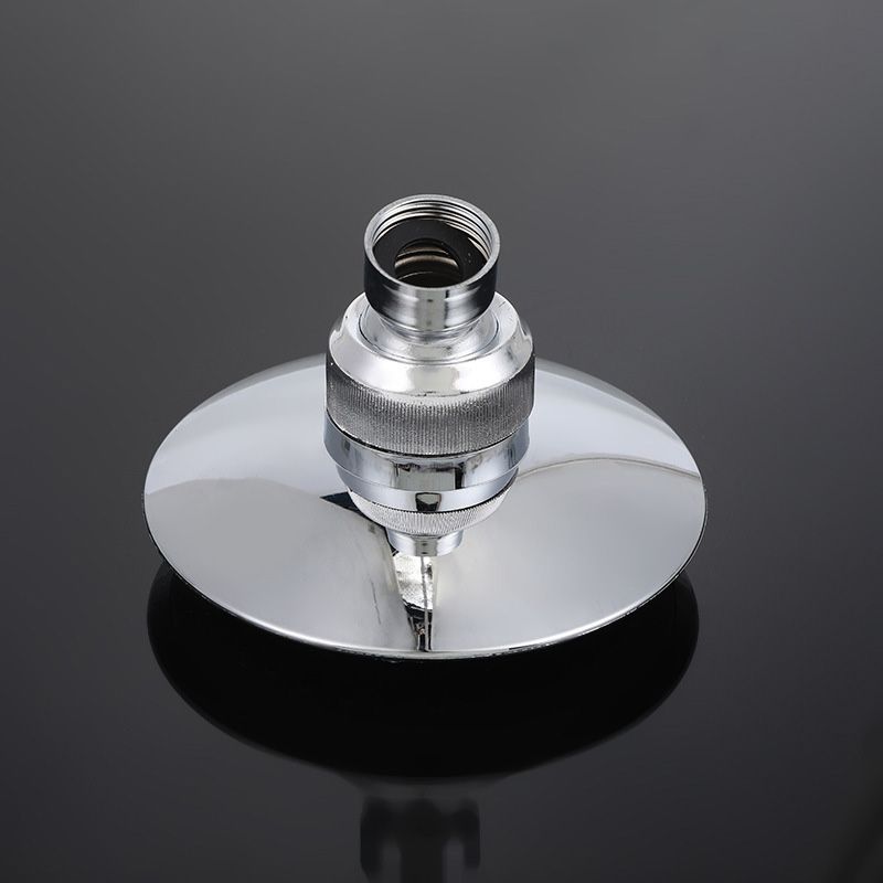 Round Shape Shower Head Modern Swiveling Wall Mounted Fixed Shower Head
