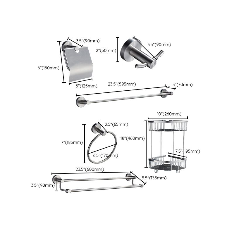 Chrome Traditional Bathroom Accessories Set Stainless Steel Bathroom Set