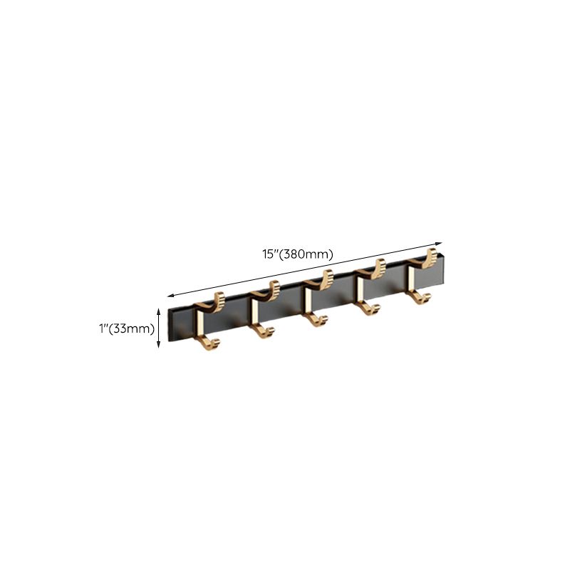 Modernism Bathroom Accessories Hardware Set Black & Gold Bathroom Shelf/Towel Bar